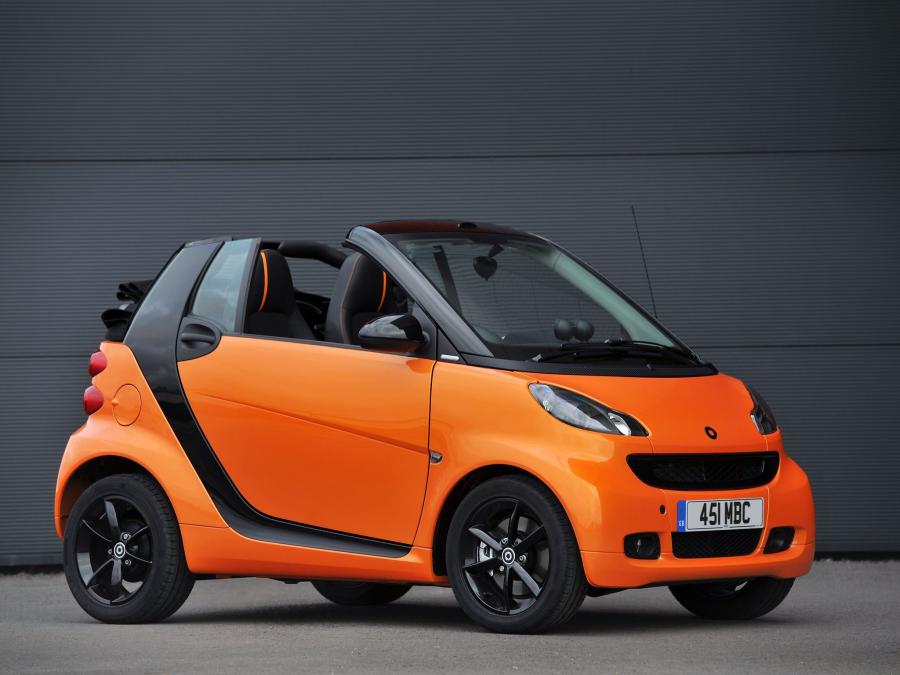  Smart ForTwo Cabrio Edition Nightorange (A451) 2011 года  (UK) (фото 6 из 12)